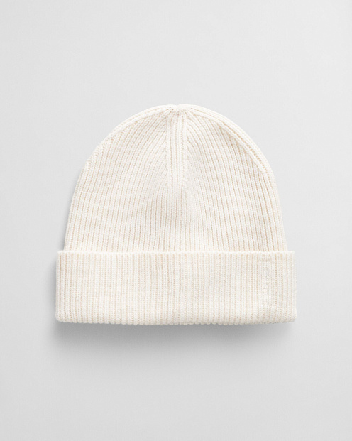 Шапка Wool Ribbed Beanie КРЕМОВЫЙ