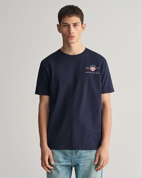 Футболка Reg Archive Shield Emb Ss T-Shirt ВЕЧЕРНИЙ СИНИЙ