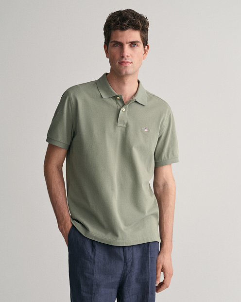 Поло Reg Shield Ss Pique Polo ФИСТАШКОВЫЙ