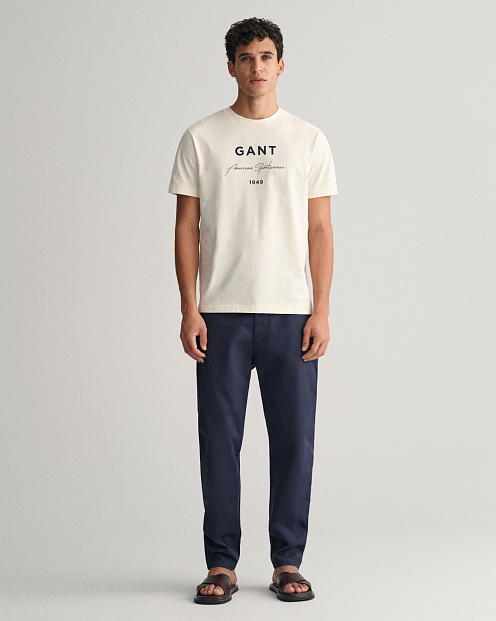 Брюки Tapered Twill Chinos СИНИЙ