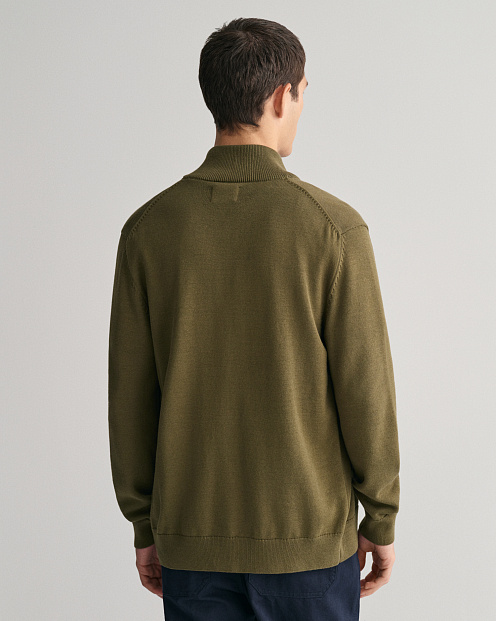 Кардиган Casual Cotton Zip Cardigan ОЛИВКОВЫЙ