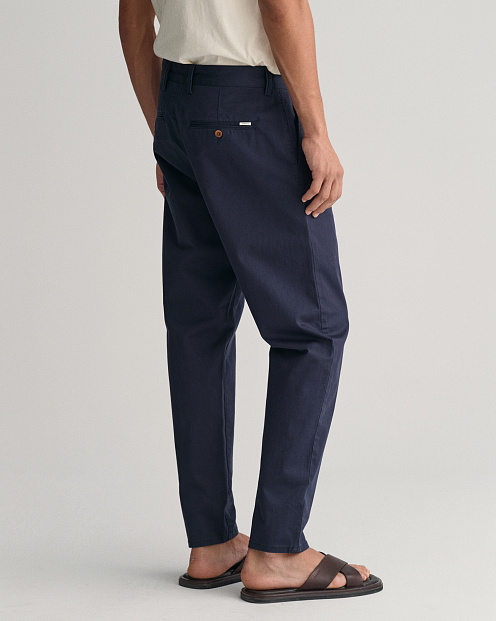 Брюки Tapered Twill Chinos СИНИЙ